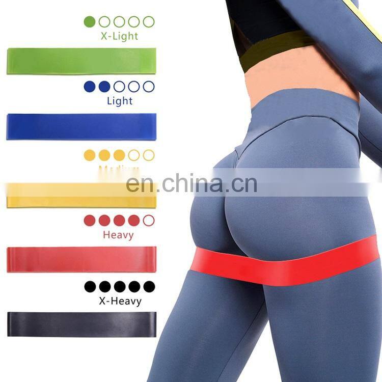 5 Level Fitness Yoga Elastic Resistance Bands Custom Exercise Band Loop