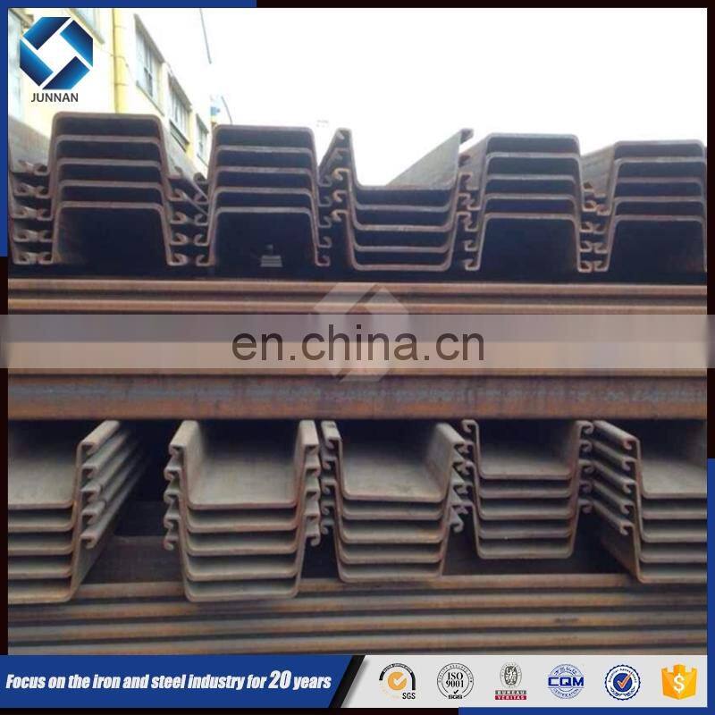 Tangshan JINXI Hot rolled SY295 larsen steel sheet pile for harbor construction