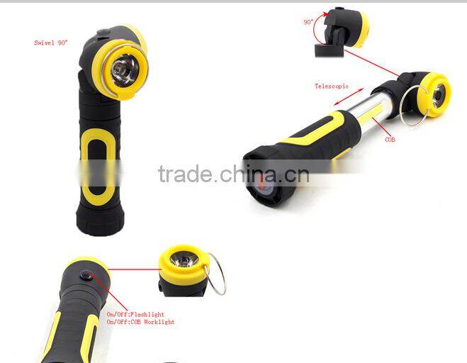 Multifunctional magnet COB led camping light LED flashlight