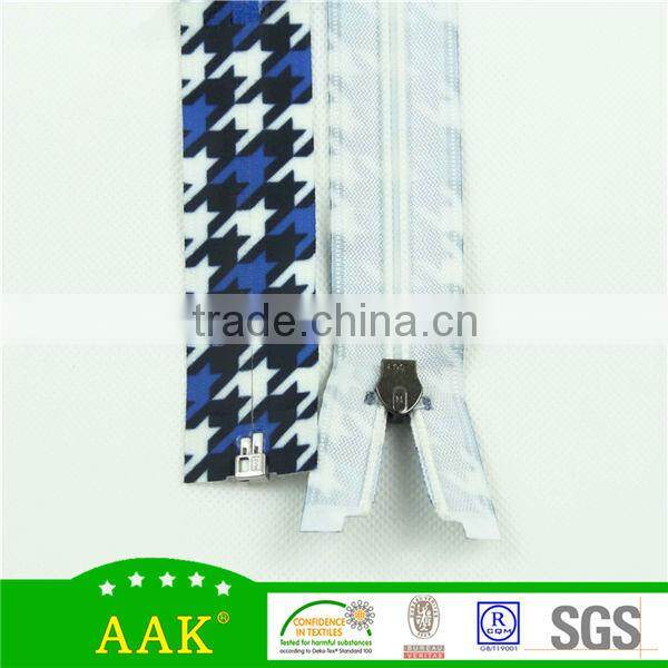 5# waterproof Auto lock design Nylon decorative zippers open end
