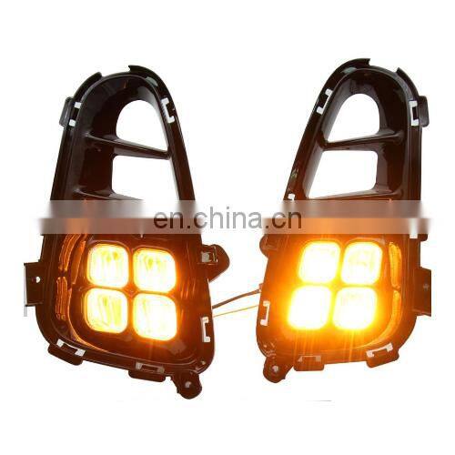Led Drl Daytime Running Lights Fog Lamp For Kia Picanto 2017 2018 2019 Yellow Turn Signal