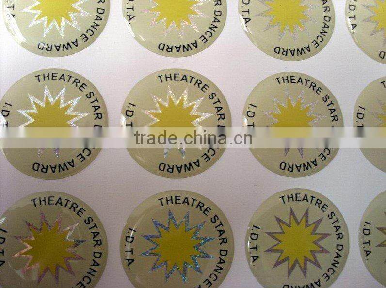 Alibaba China manufacturer custom logo print epoxy sticker