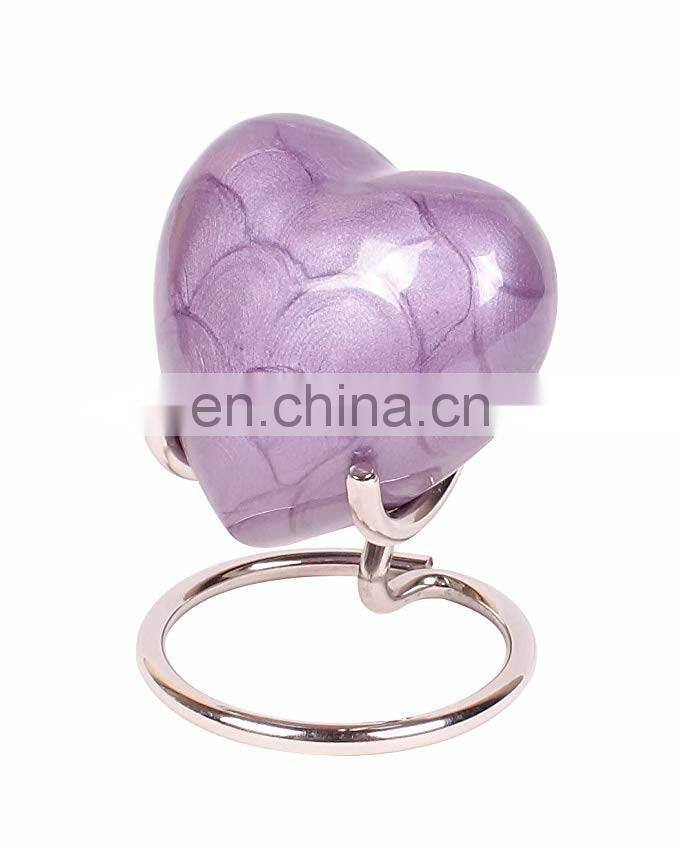 hand painted heart shaped antique urn