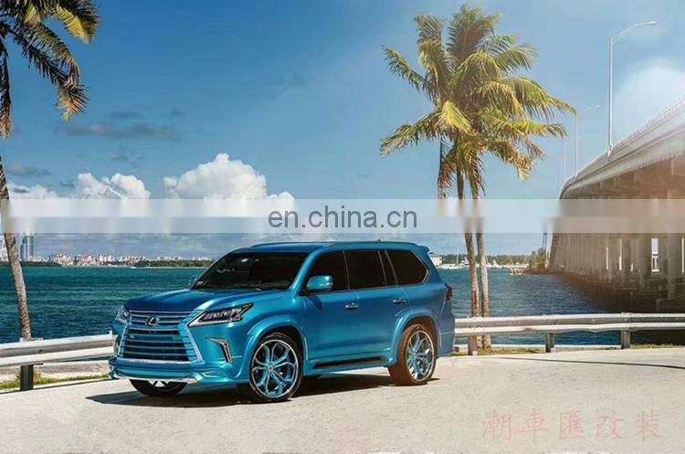 Runde Car Modification For Lexus LX570 2016 Upgrade WALD Style Wide Body Kit Front lip Rear lip Wheel Spoiler
