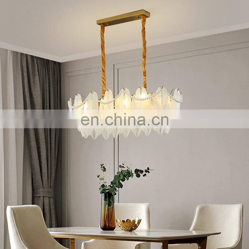 Indoor Gold Mid Century Pearl Beads Luxury Chandelier With Glass Pendant Lamp For Bedroom Decor Wedding Lighting Decor