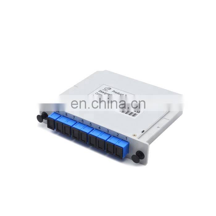 FTTH Sc APC/UPC Fiber Optic Cassette Type 1X8 PLC Splitter
