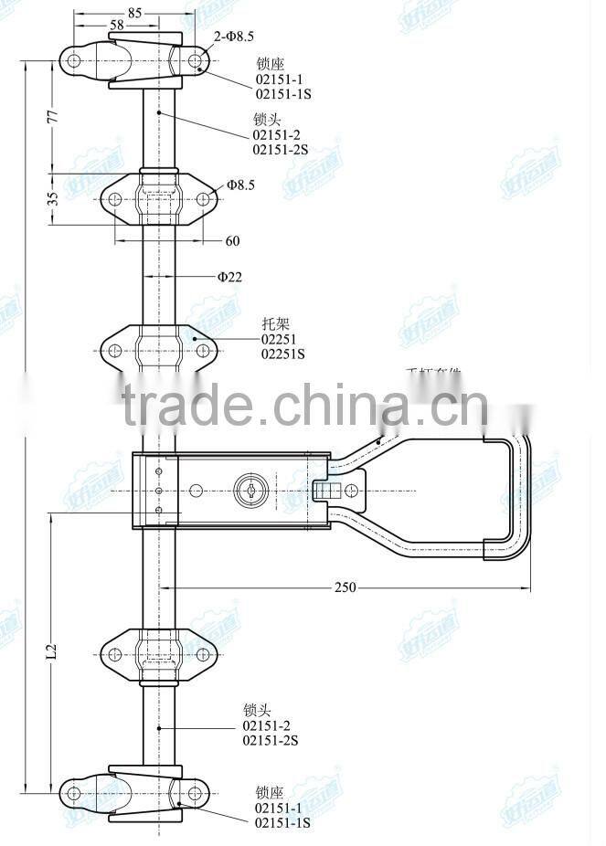 515151 Trailer body parts door lock