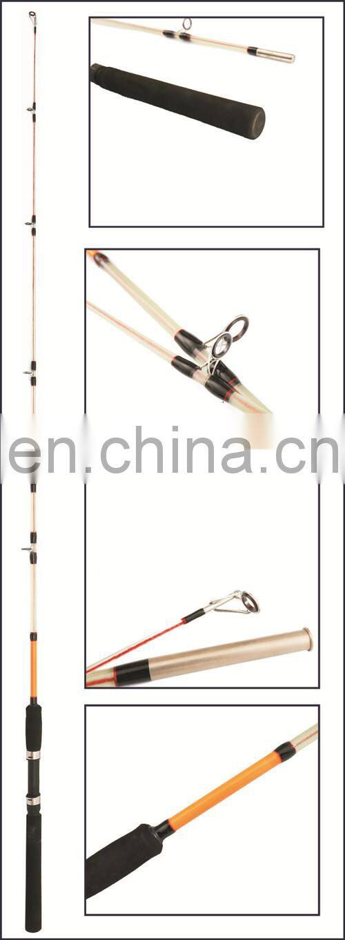 Solid Fiberglass Fishing Rod, Transparent Spinning Fishing Rod
