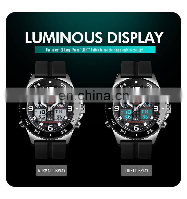 Skmei 1538 Stainless Steel Strap Waterproof Men Digital Watch Roes Gold Wristwatch Led