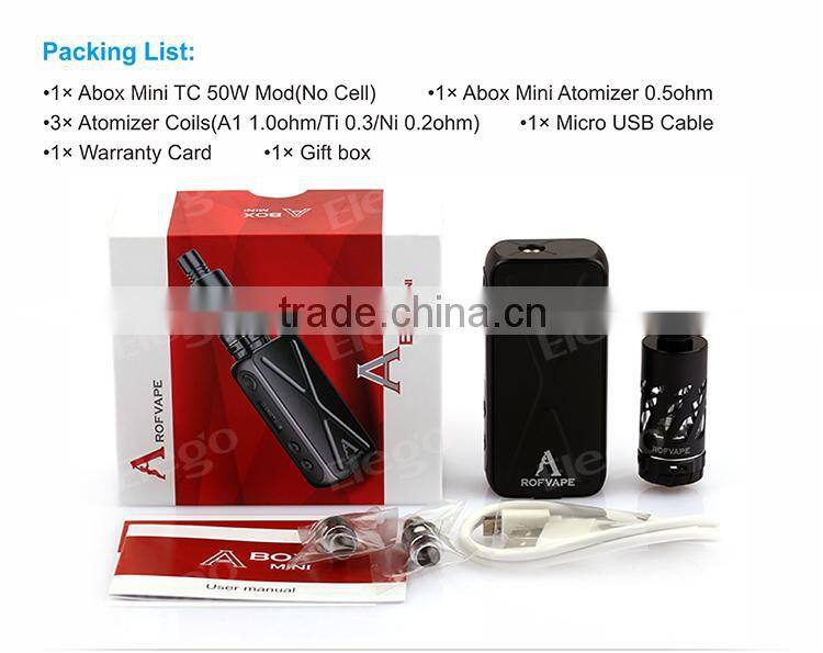 Elego Stock Selling 100% Authentic Rofvape Abox Mini 50W TC Starter Kit