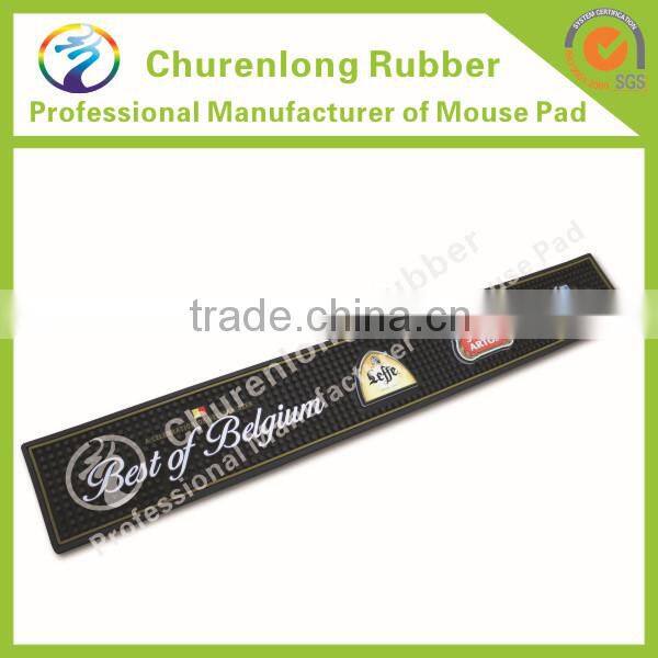 2016 Anti Slip Drink Bar Mat Reinforcement with Custom Logo Personalized Silicone Nitrile Rubber Bar Mat