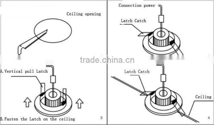 3w ,5w, 7w, 9w,led down light fixtures with CE&RoHs