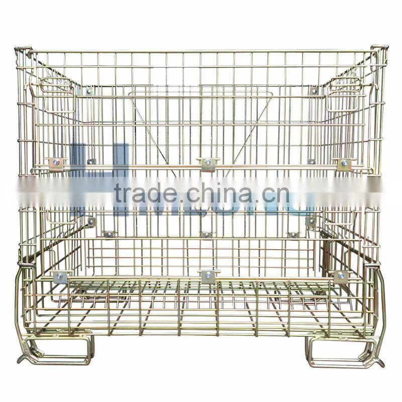 Industrial galvanized mesh cage for wine storage