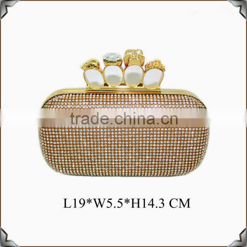Knuckle ring skull evening bags clutch handbags wholesalers