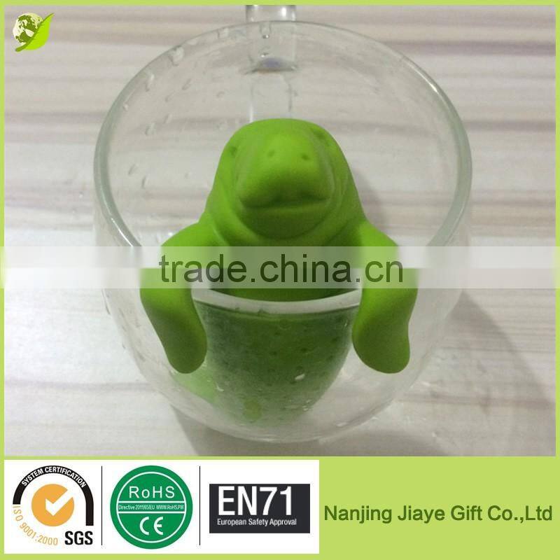 FDA Approved Colorful Glass Tea Bottle Infuser Manatea Shape
