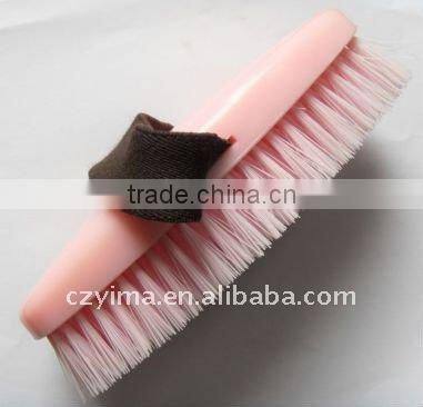 large horse body brush with nylon strap