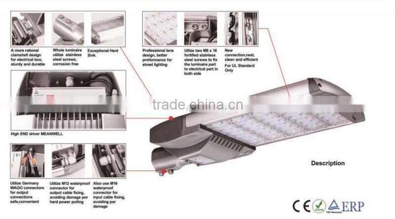 hot new products for 2016 China supplier IP66 waterproof CE outdoor LED street light