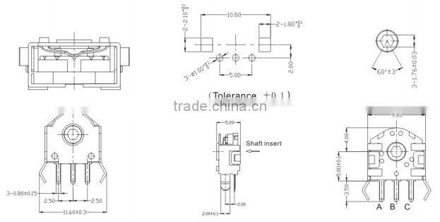DC5V 1mA 5mm encoder
