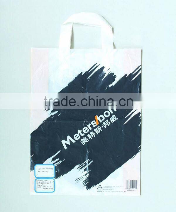 Flexi pe plastic shopping bags with loop handle