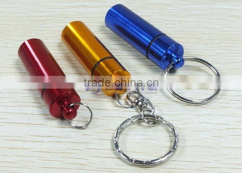 52mm Long 14mm Wide Golden/green/silver Mini Waterproof Portable Pill Bottle