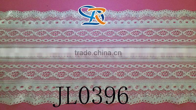 2016 Fujian Fuzhou Grand Slam 3cm Knitted Mesh White Elastic Nylon Spandex nigerian african cord lace