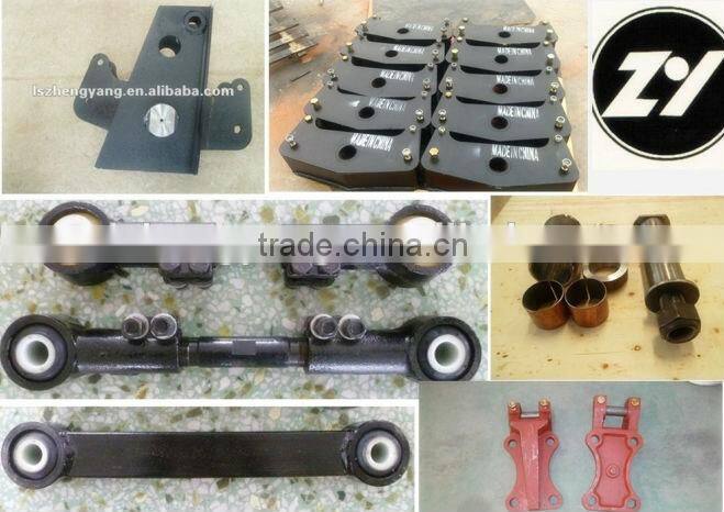 round axle underslung suspension for lowboy low bed semi trailer