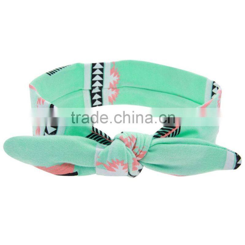 Hot-sales Baby floral Headband Infant Headband Toddler turban Headband cotton kids knotted headband wh-1750