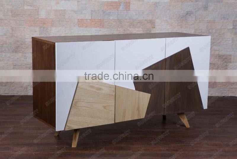 modern dining room wooden pattern matching sideboard cabinet side cabinet