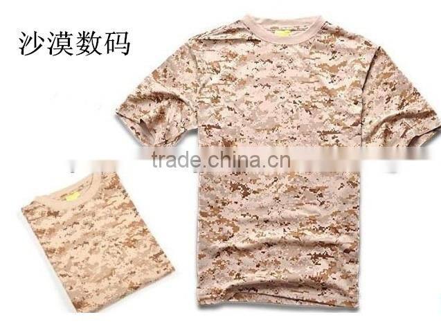 Military desert camouflage T shirt short sleeve