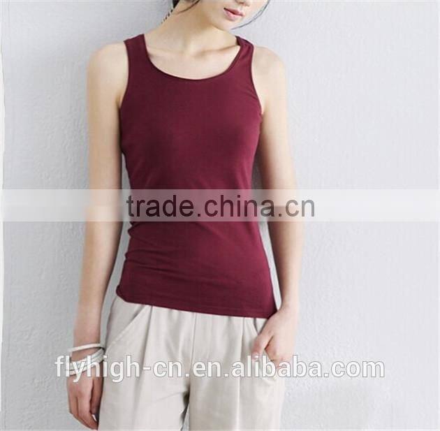 logo custom breathable cotton women singlets