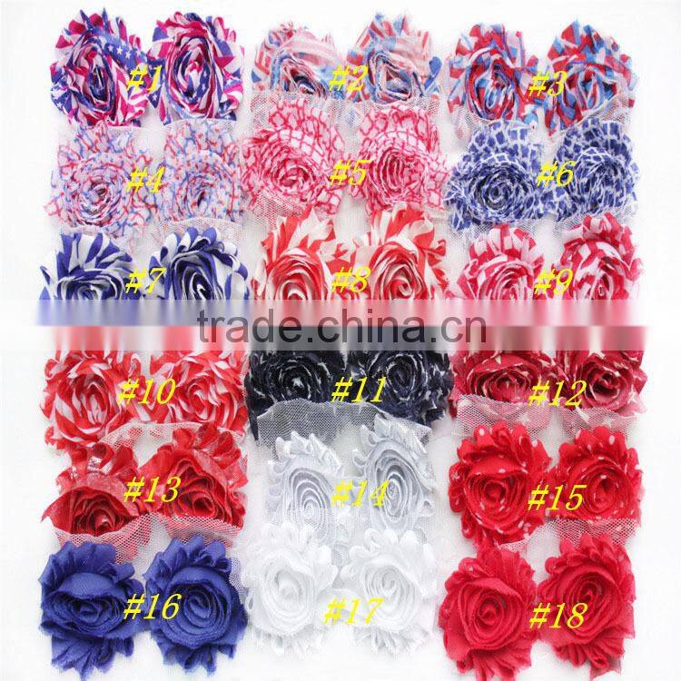 Football baby hair accessories/baby chiffon Flower/wholesale for cheap