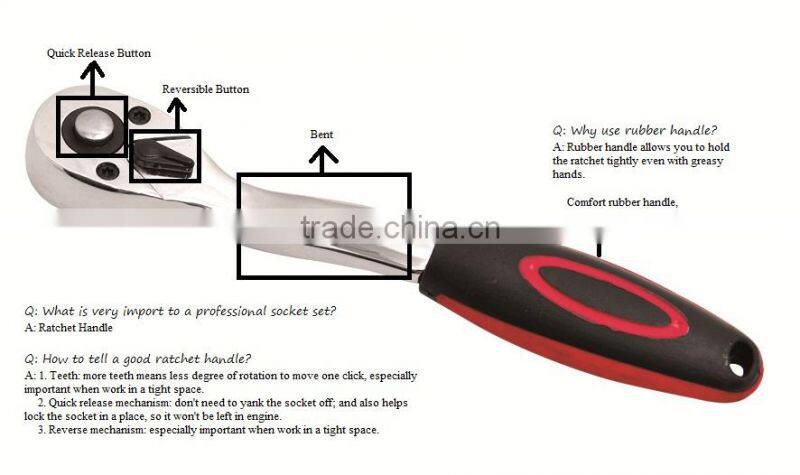 6.3mm, 12.5mm 56pcs Professional Socket Wrench Set