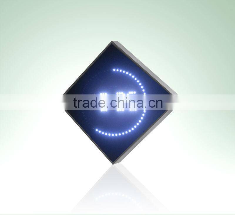 Electric Blue LED Digital Wall Clock with Aluminum Alloy Frame