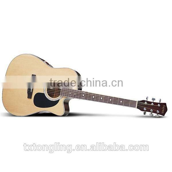 Good quality Promotional Market Price Folk wood Guitar(TL-0031)