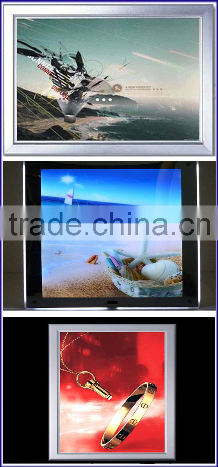 Factory price super slim custom crystal sign board