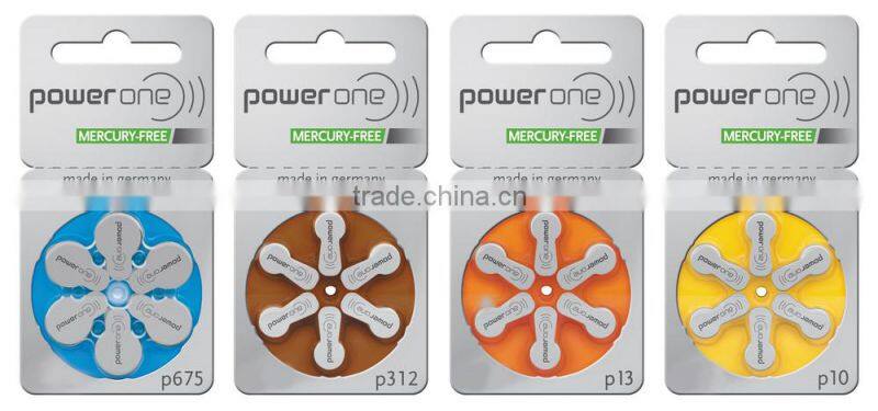 A10/A13/A312/A675 hearing aid battery mercury free battery