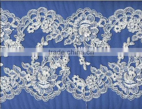 White bridal lace trim wedding accessories