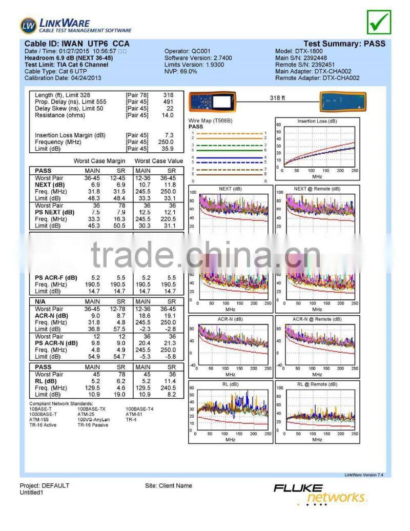 Professional SFTP CAT5E LAN cable Networking Cable with 24AWG Wire Gauge