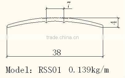 stair nose trim profile, aluminum flooring profile, aluminum tile trim