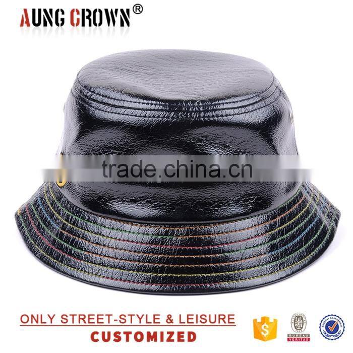 New Style Popular Leather Bucket Hat