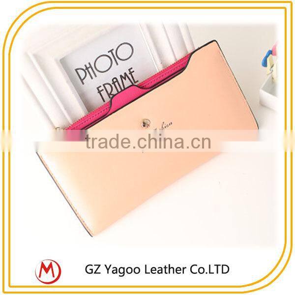 2015 Hot selling Ladies Beautiful Engraved Leather Wallet with kinds of colors