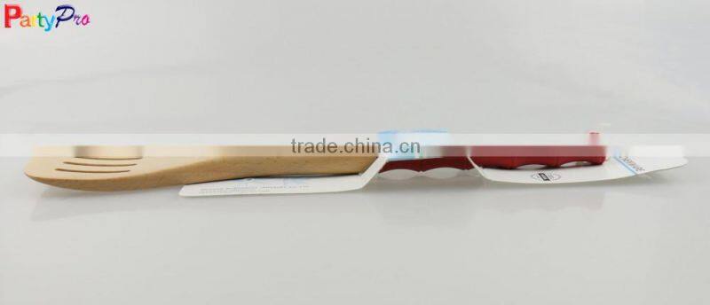 2016 Hot sale Bamboo kitchen utensils with silicone handles