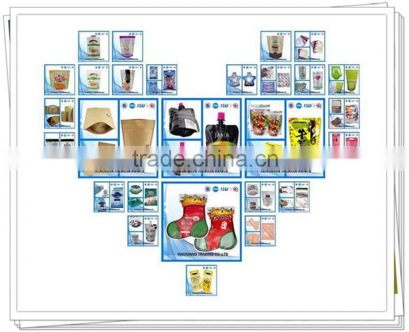 Stand up T-shirt bag with zipper, plastic underwear clothes packaging bag