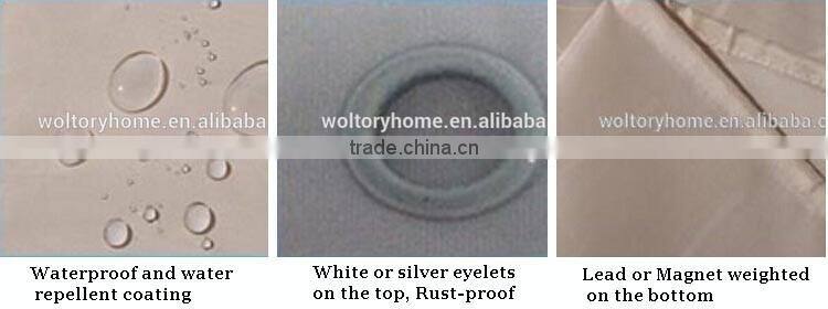 New printed Polyester hotel bath Shower curtain