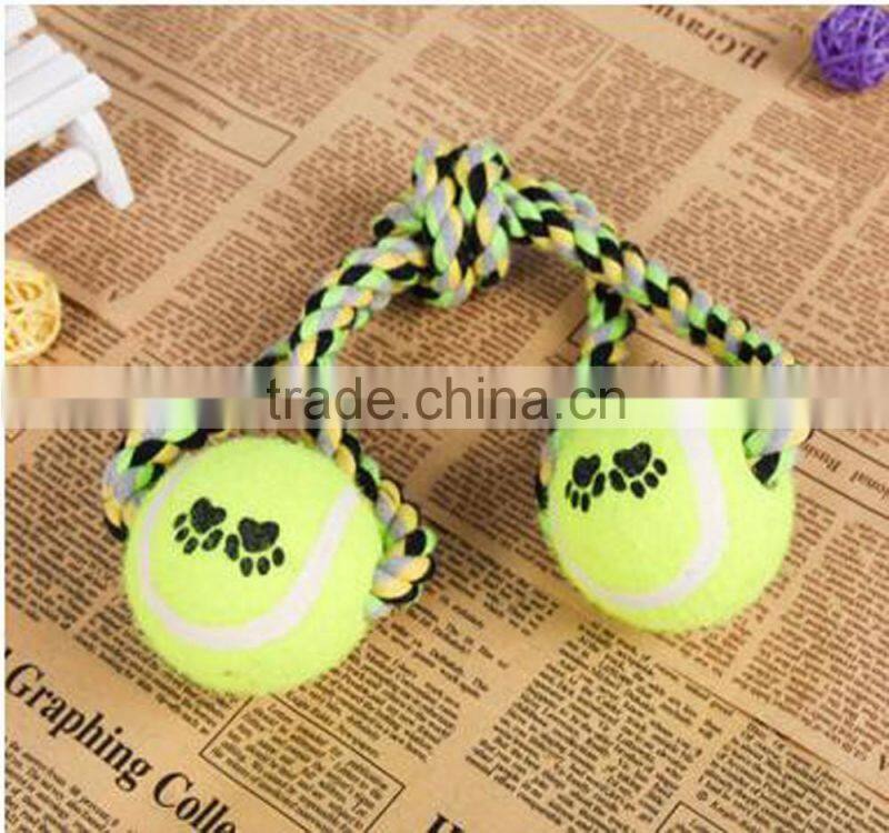 new design double tennis balls dog cat toys for training dogs cats