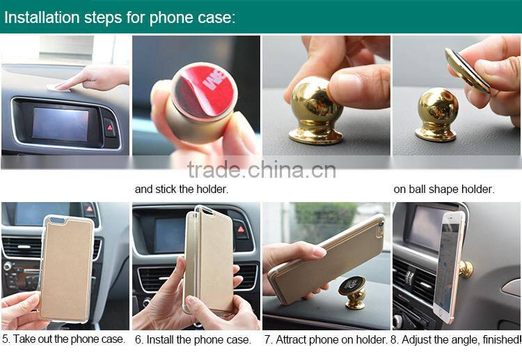 Universal Aluminum Magnetic 360 Degree Rotation magnetic cell phone holder for smart phone