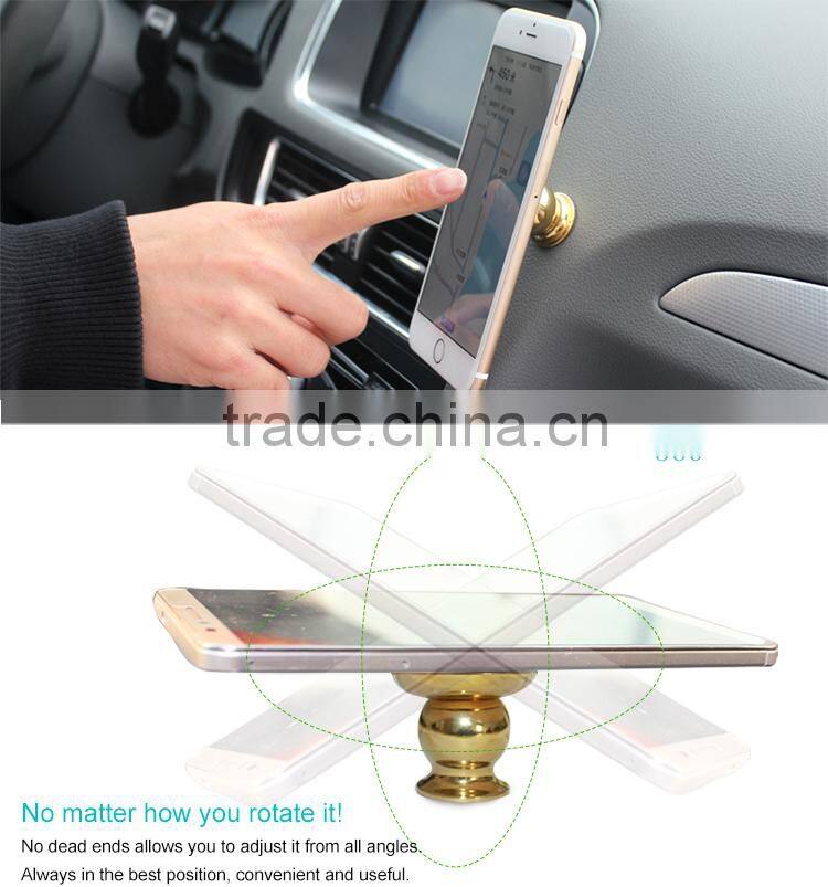 Universal Aluminum Magnetic 360 Degree Rotation magnetic cell phone holder for smart phone