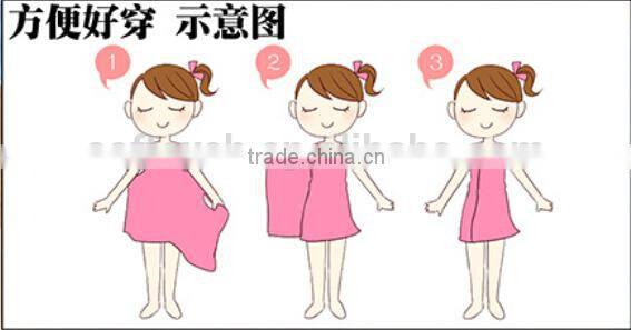 Popular Microfiber soft bathrobes bath beach skirt Dress women magic beach towel