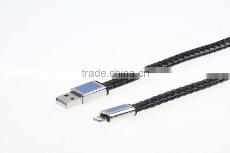 Save 20% MFI Certified Charge & Sync Flat Bonded Leather Cable with high quality