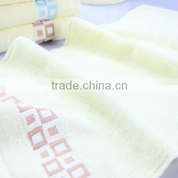 Pure cotton weak twist satin embrodiery super soft face towel